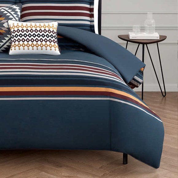 Pendleton Serape Stripe Blue King Blanket, NWT - Picture 1 of 3